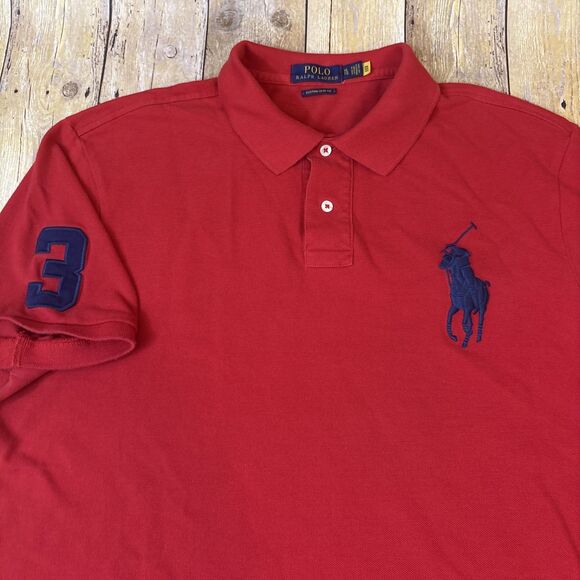 Pol Ralph Lauren Big Pony Polo Shirt Custom Slim Fit XL - Picture 1 of 15